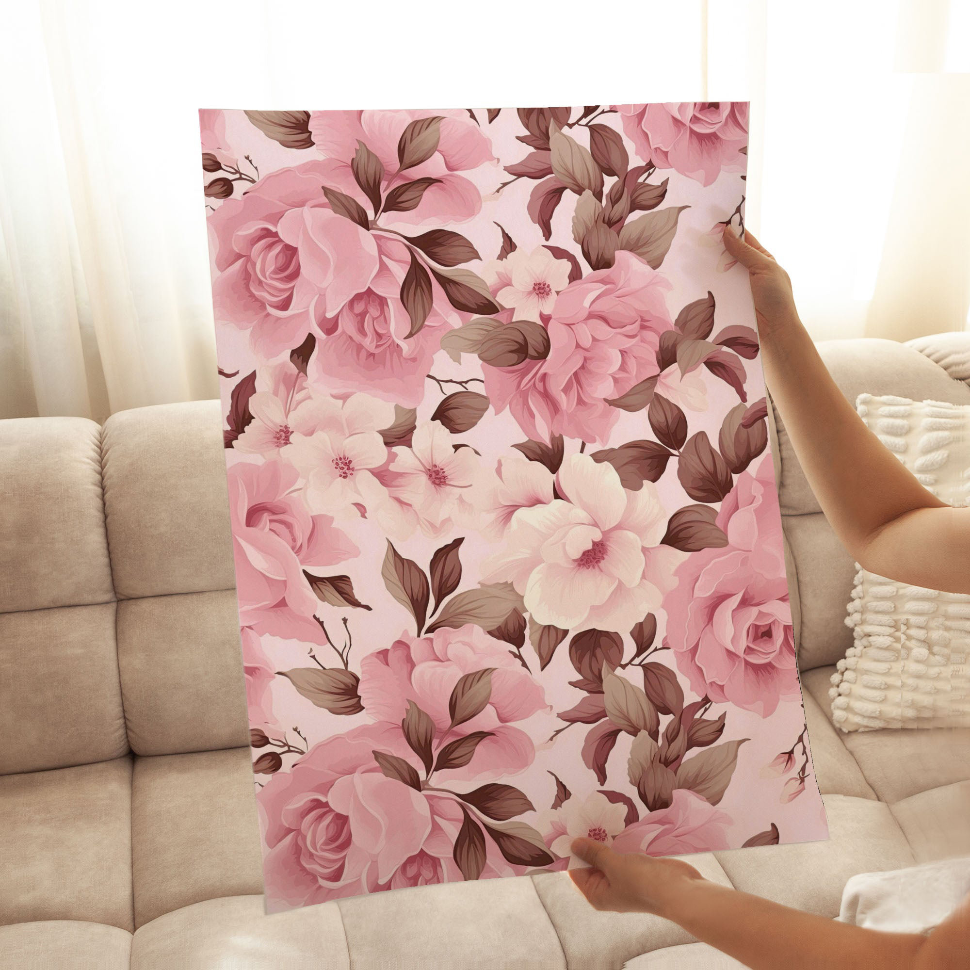 Winston Porter Floral Muted Pink Roses IV Glam Unframed Art Print | Wayfair