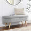 Banc de rangement repose-pieds ovale, pieds en bois d'hévéa (43,5 po x 16 po x 16 po)-1393115308
