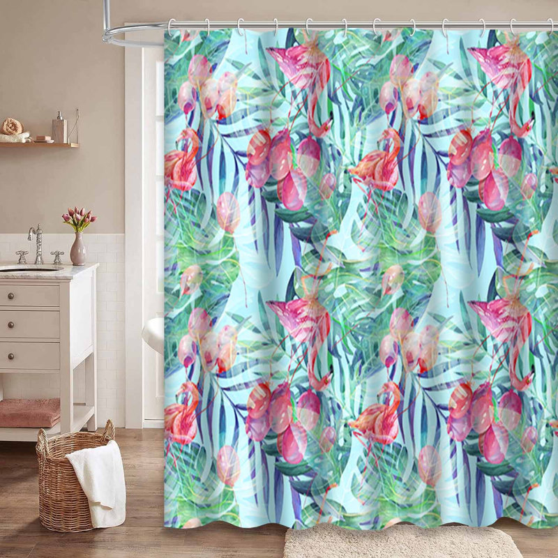 Flamant tropical, aquarelle, art abstrait, ballon, plage, avec 12 crochets, L 72 po x l 84 po