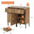Union Rustic Modern Minimalist Nightstand Set Of 2 With Built-In Outlets, Reed Pattern Design-13544270