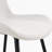White Artificial Leather Backrest Cushion Dining Chair, Black Metal Legs, Curved Widened Cushion Design For More Comfort, Suitable For Restaurants, Kitchens, Bedrooms, Offices.(4 Chairs)-701719512