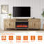 36" 3-Sided Glass Electric Fireplace, Wall Mounted and Recessed with Thermostat, 12-Colour Flame, Adjustable Brightness, Remote Control with Timer, 1400W