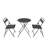 All-weather 3-piece Outdoor Folding Patio Bistro Set With Table-1264156690