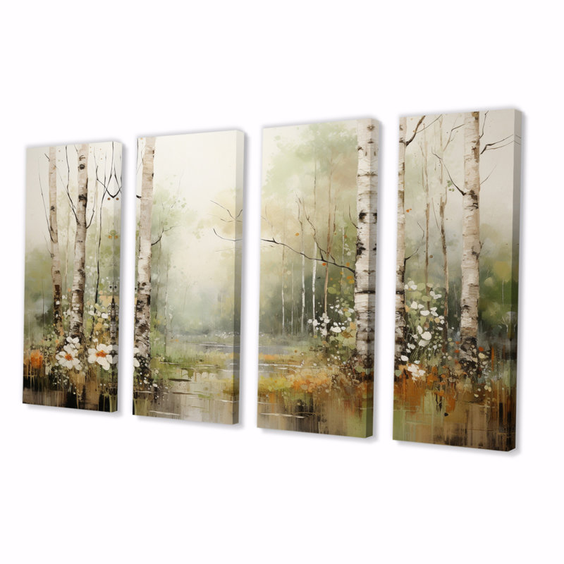Greth - impression d'art mural paysages - 4 panneaux