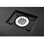 Base de douche 60 po x 32 po en alcôve en acrylique noir brillant avec bonde centrale, bonde incluse-115223834