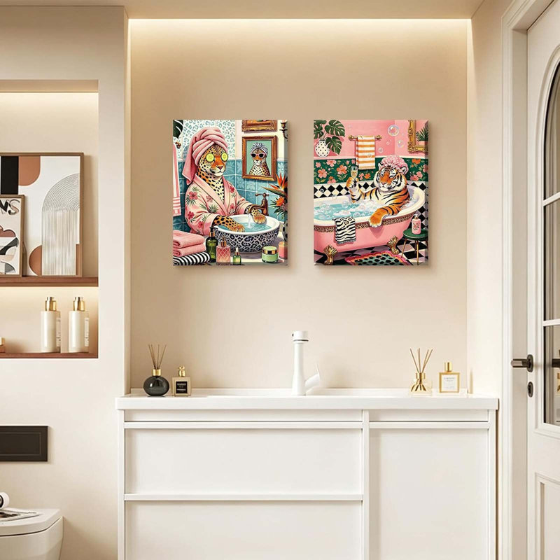 Bathroom Leopard Wall Art 30x40cm