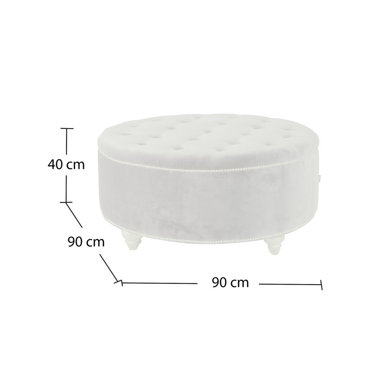 Berry 90cm Wide Round Cocktail Ottoman