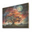 Arbre cosmique orange et rose - Arbre sur bois-1762956168