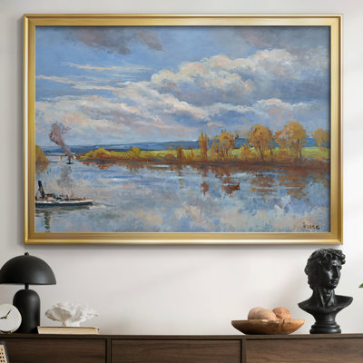 Remorqueur sur la seine - Maximilien Luce, toile tendue avec châssis, v. début du 20e siècle