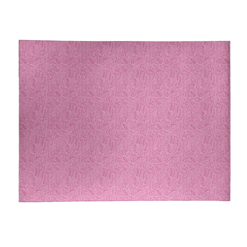 Tapis de zone rose floral ditsy, Rectangle 5 pi x 7 pi