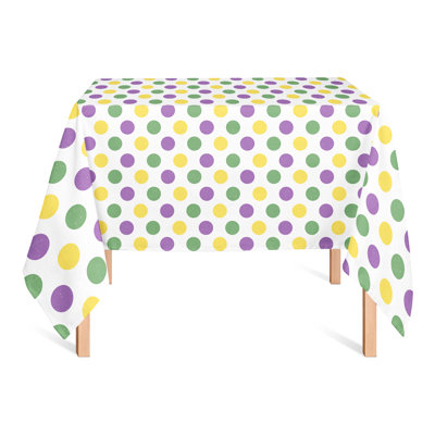 Dakotah Polka Dots Cotton Blend Square Tablecloth