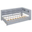 Lit de jour simple en bois avec abat-jour gris, 2 compartiments de tiroir et look de chargement, tiroirs, tablette de rangement-1619426803-1619426764