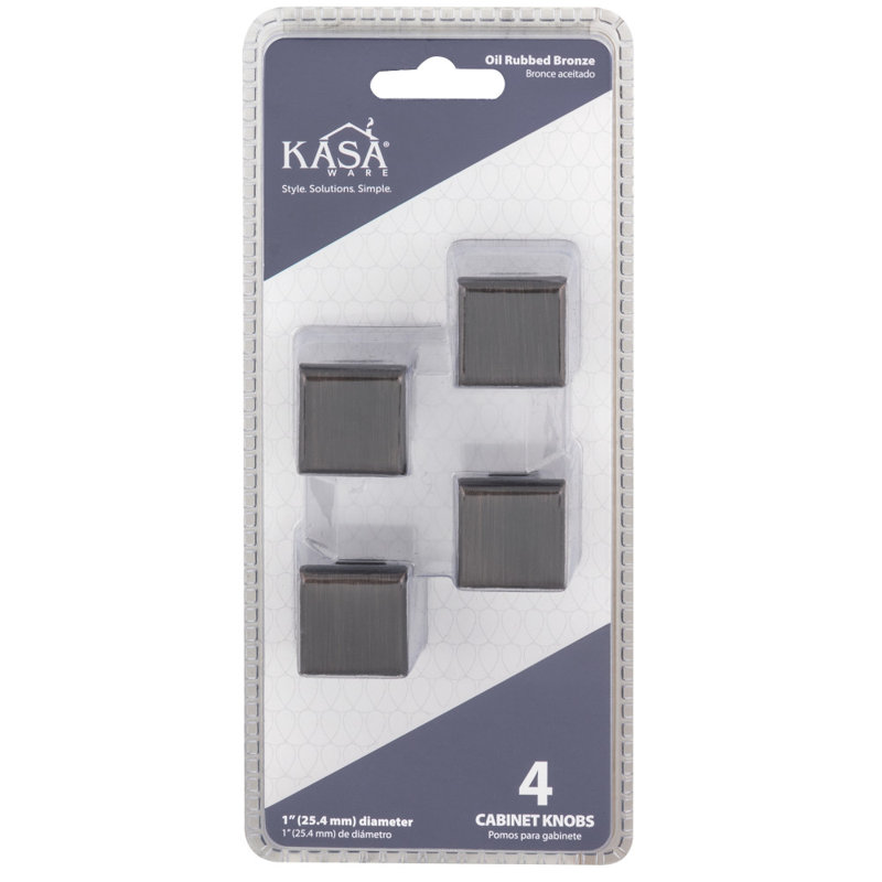 Square Knob Multipack, Brushed Oil Rubbed Bronze