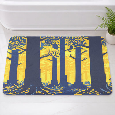 Tapis de bain Pixelated Forest