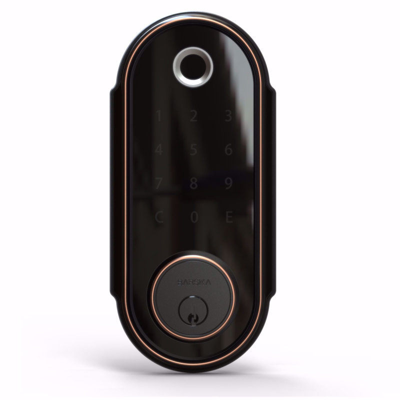 Black Digital Fingerprint Biometric Keypad Door Lock