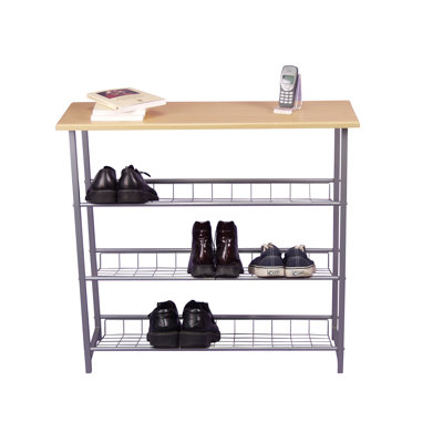 9 Pair Stackable Shoe Rack