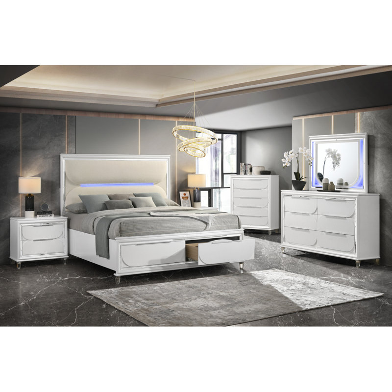 Upholstedred Bed Frame With Headboard