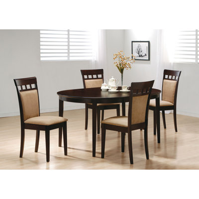 Equan Extension Leaf Dining Table Set Cappuccino