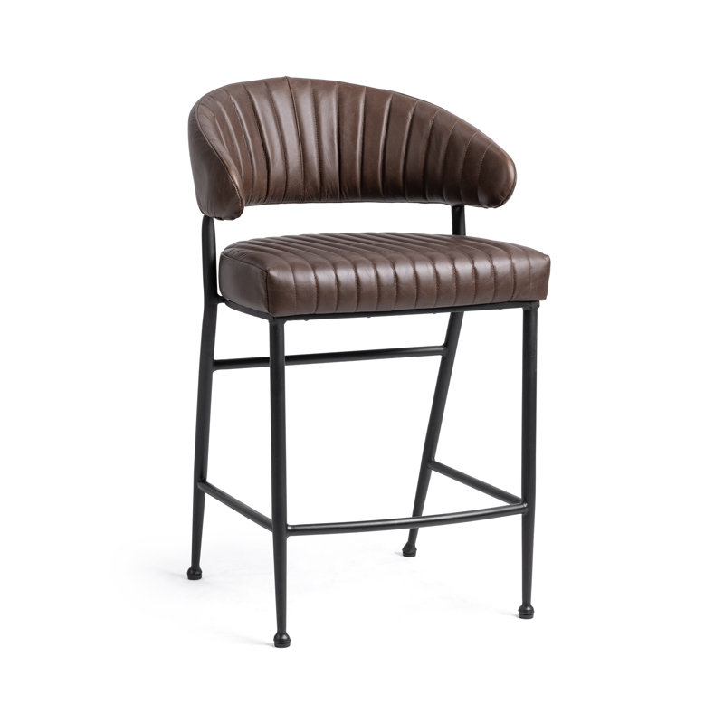 Tabouret de comptoir en cuir Umbria, 26