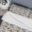 Ensemble de housse de couette bohémienne brun et jaune à motif cachemire brun et jaune - microfibre de polyester-1657709603