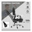 Fauteuil de massage à 6 pointes vibrantes, fauteuil d'ordinateur inclinable chauffant en cuir de polyuréthane à hauteur réglable, repose-pieds-362763353