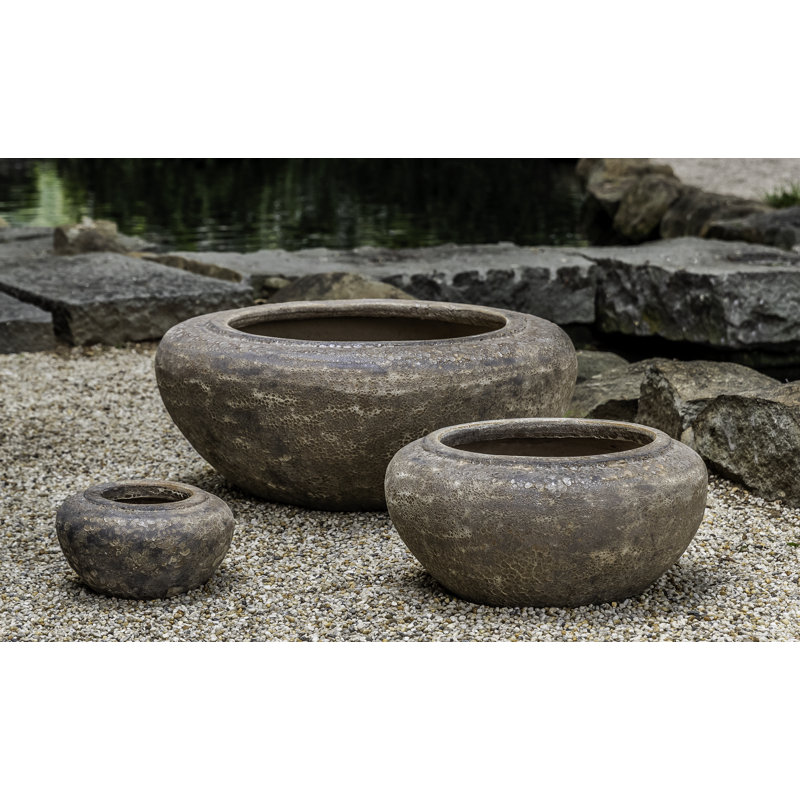 Ensemble de pots à fleurs en terre cuite 3 pièces Encinal, Angkor