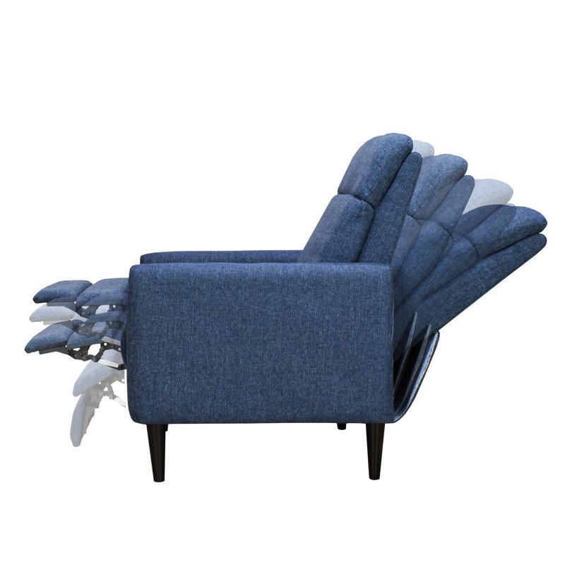 Fauteuil inclinable de couleur bleue Pushback