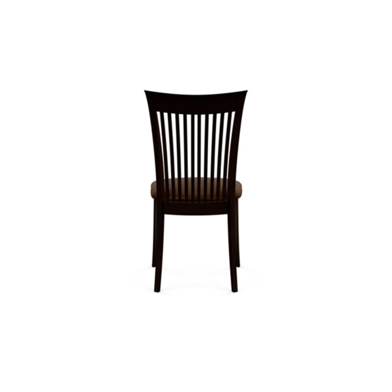 Sarah Upholstered Dining Chair, Coffee Leather, Smoke Cherry