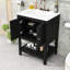 Meuble-lavabo simple élégant avec lavabo en céramique Semilune et rangement spacieux-260811169-260811170