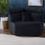 Chaises d'appoint modernes, salon modulaire en velours côtelé noir de 53 pouces pour la maison