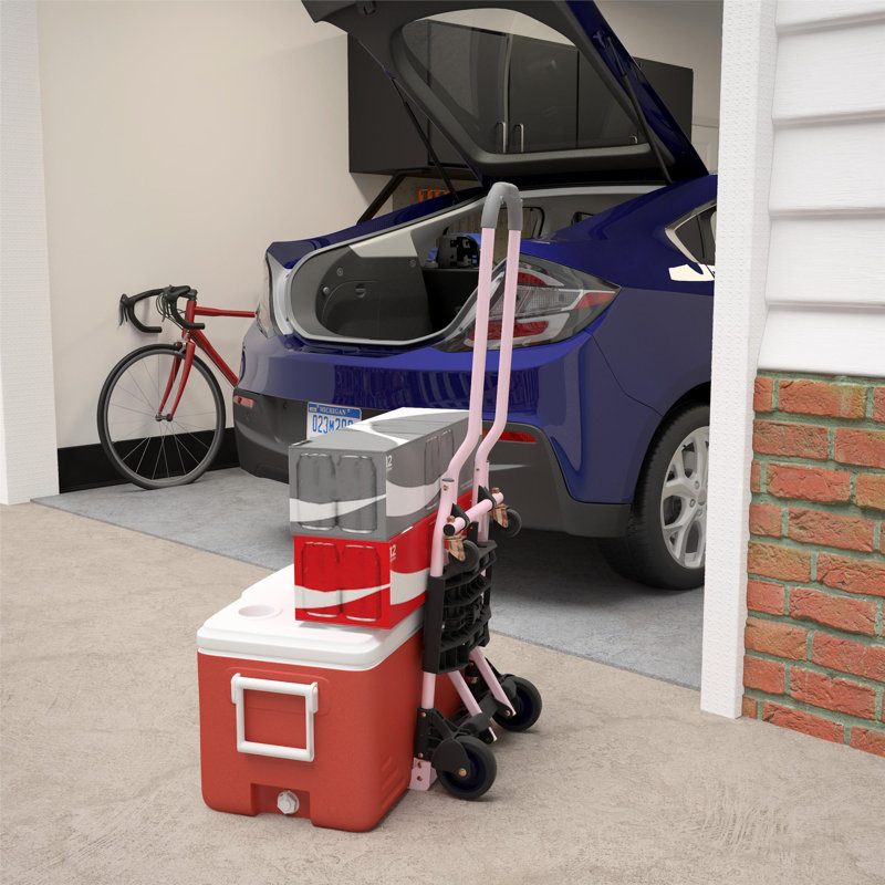 COSCO Shifter Multi-Position Folding Hand Truck and Cart, Black / Pink