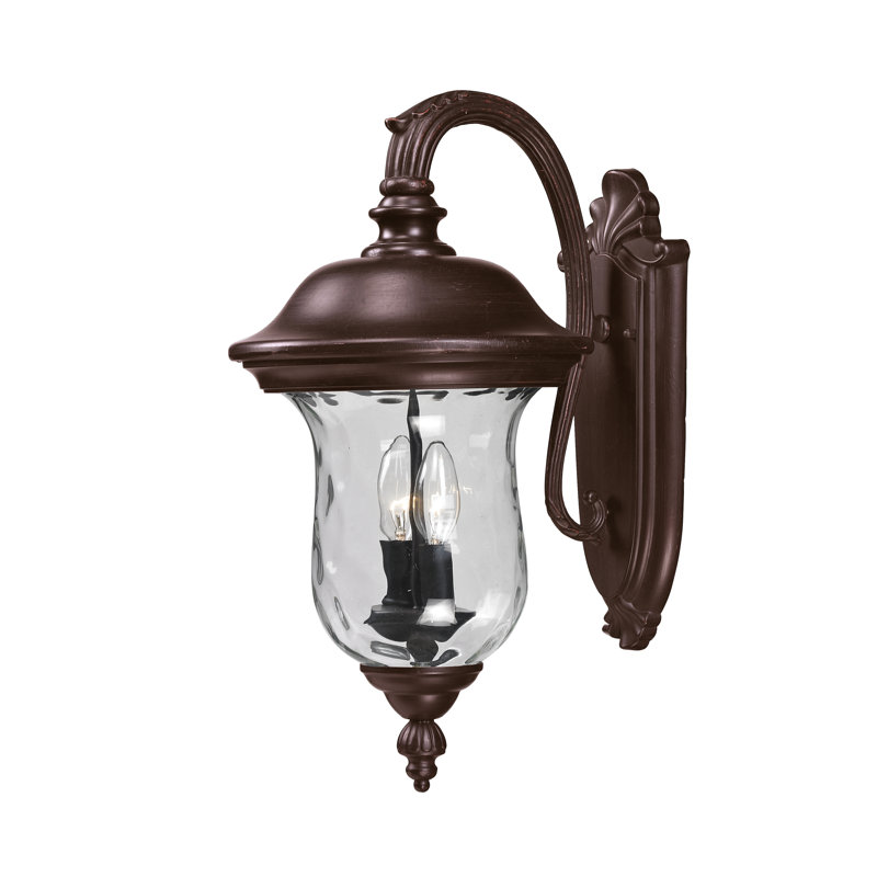 Antkeo Glass Wall Light, Bronze, 19.5" H x 10" W