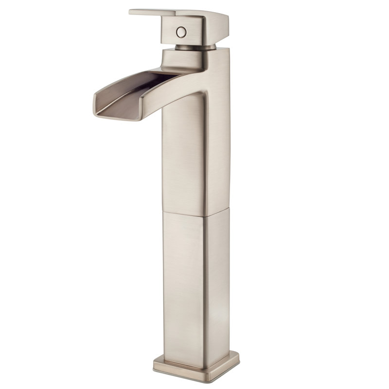 Robinet de lavabo vasque à commande simple Kenzo, Nickel brossé