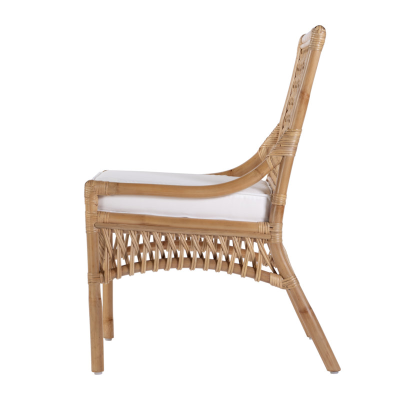 Antigua 19 in. Seat Height Rattan Side Dining Chair