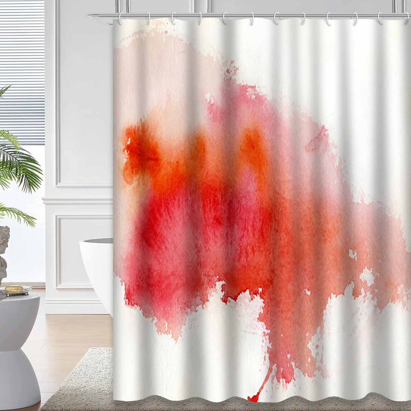 Rideau de douche blanc imperméable, rideaux de douche pour la salle de bain avec 12 crochets, 72" L x 72" W