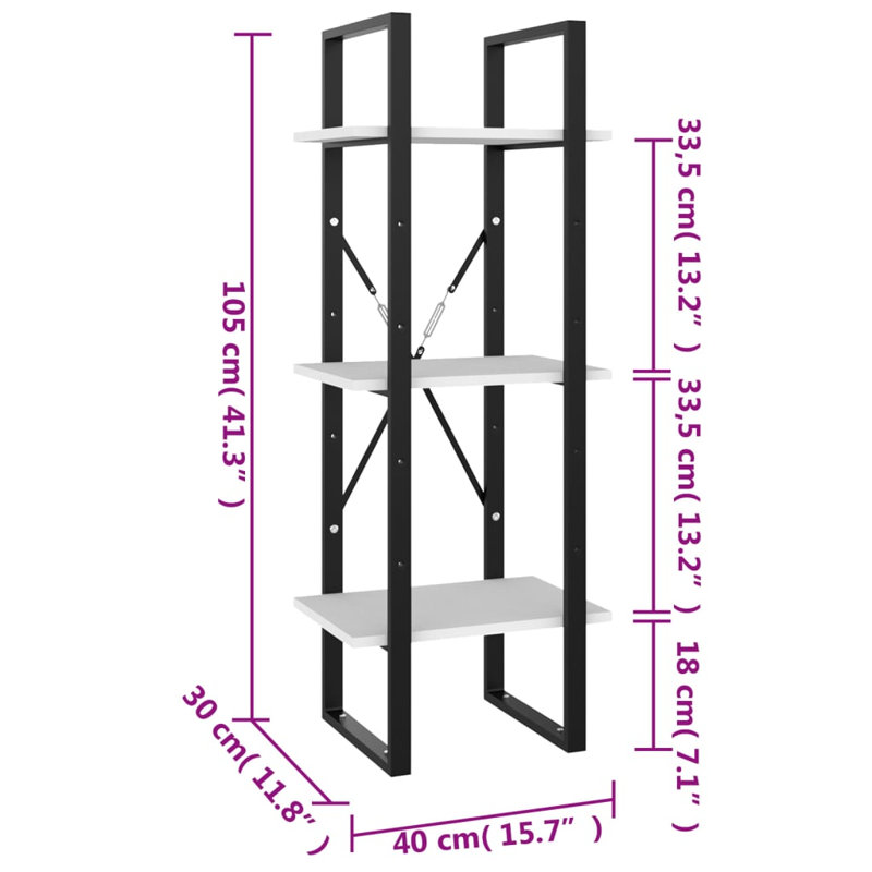 Bibliothèque Canne en bois d'ingénierie, Gris clair, (5 tablettes) H 68,9 po x l 31,5 po x P 11,8 po