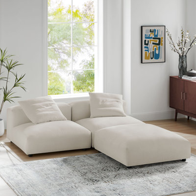 Canapé modulaire rembourré en tissu 3 pièces Solace