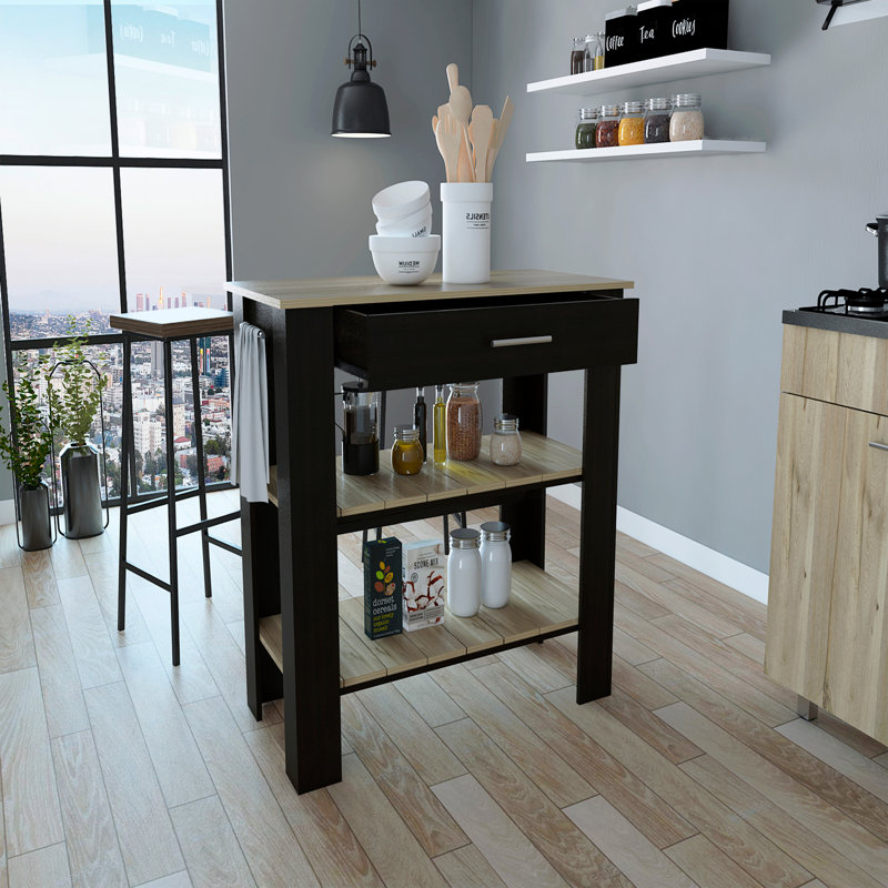 1-Drawer 2-Shelf Kitchen Island