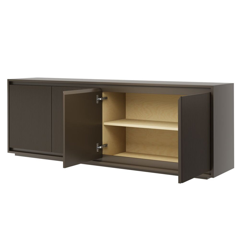 Ember Console Table, Black Truffle, 84"