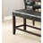 Modern Counter Height Bench - Black Faux Leather Cushioned Seat With Wooden Frame Dining Room Base-1577620874
