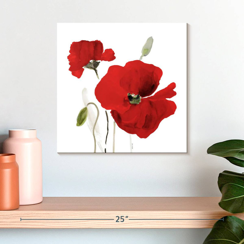 Harnek All Red Poppies I, H 16 po x l 16 po