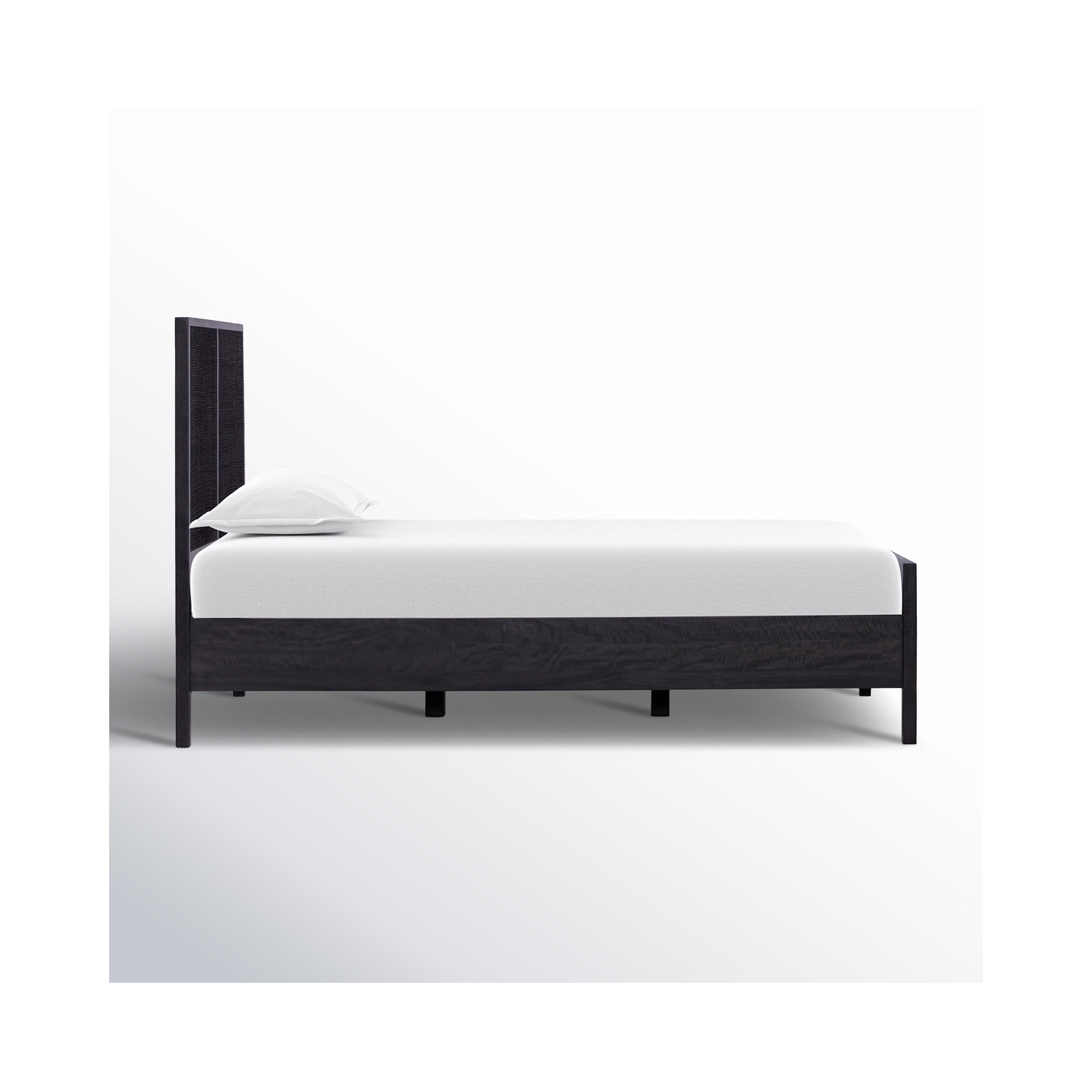 Nellie Cane Bed, Twin, Black Wash W/ Black Cane