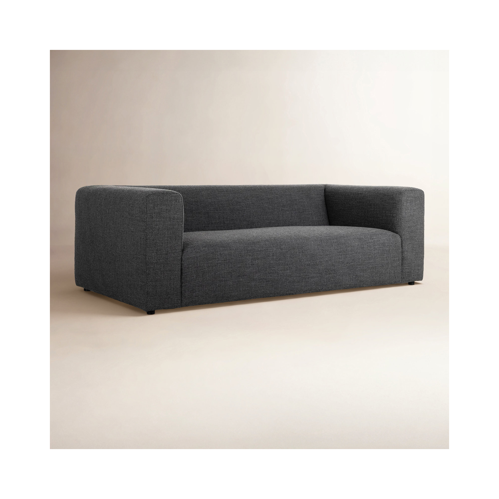 Cayson 89'' Upholstered Sofa, Saxon Charcoal