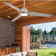 54" Java 3-Blade Outdoor LED Propeller Ceiling Fan with Remote Control and Light Kit Included