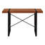 Bureau d'ordinateur, pour bureau à domicile, pour ordinateur portable, 122 cm (48 po), plateau en stratifié brun, structure en métal noir-330438299