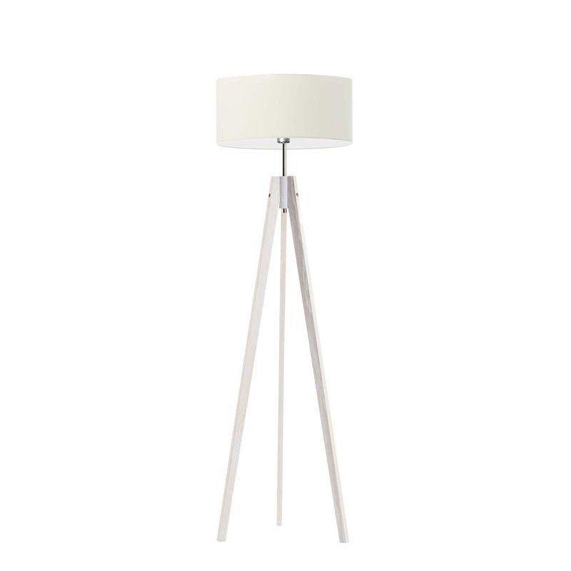 Arbutis 138cm Tripod Floor Lamp, Irovy, White