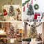 3ft Pre-Lit Snow Flocked Christmas Tree with 8 Mode LED Lights, Snowman Base & Timer