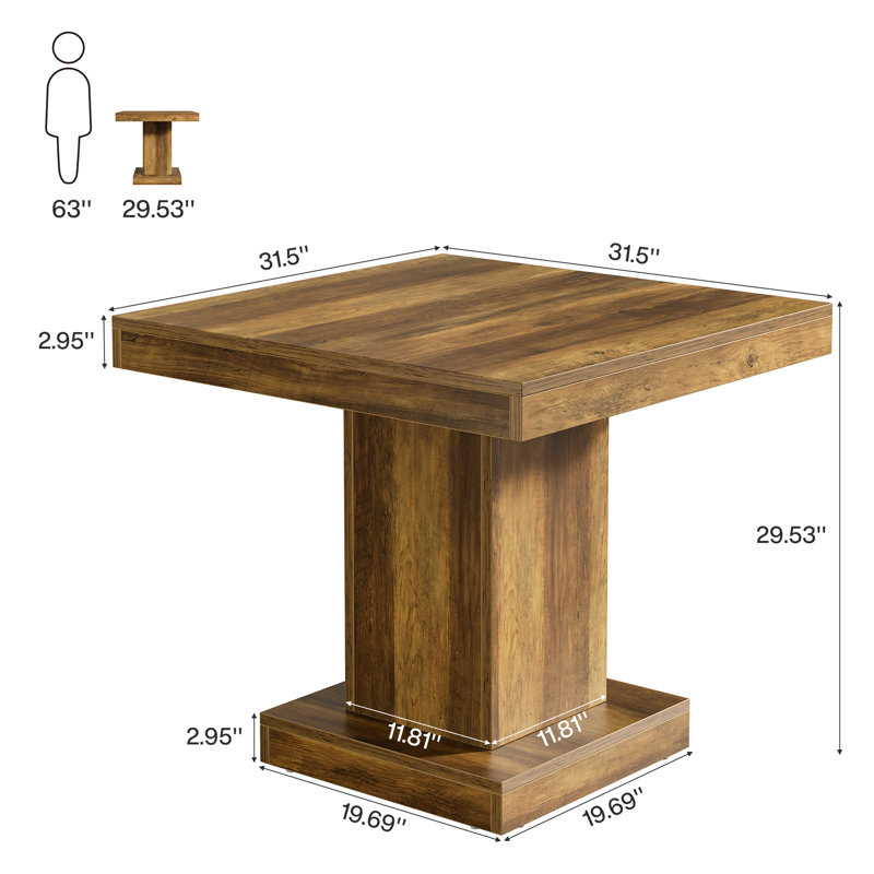 31.5" Small Square Conference Table