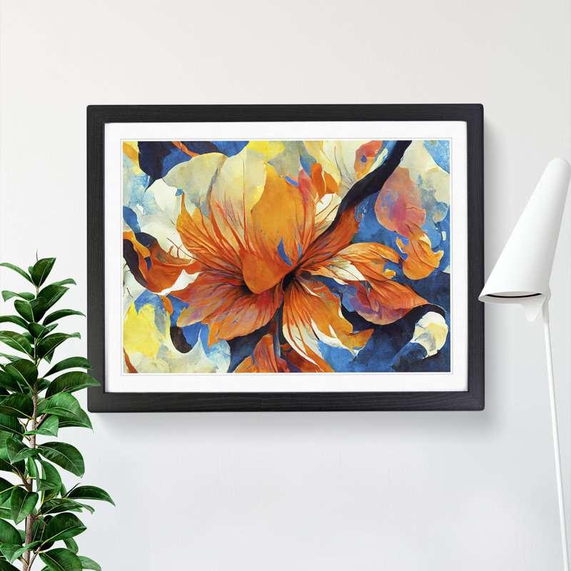 Flowers - Framed Print, Black Framed, 34cm H x 46cm W