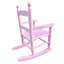 Fauteuil à bascule rose à motifs - Construction en bois massif pour une utilisation intérieure et extérieure - Robuste - Supporte jusqu'à 50 kg - Montage facile - Fauteuil original et coloré pour tous les espaces - Résistant et facile à transporter